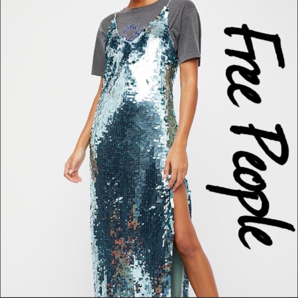 Intimately Free People Paillette Party Midi Slip